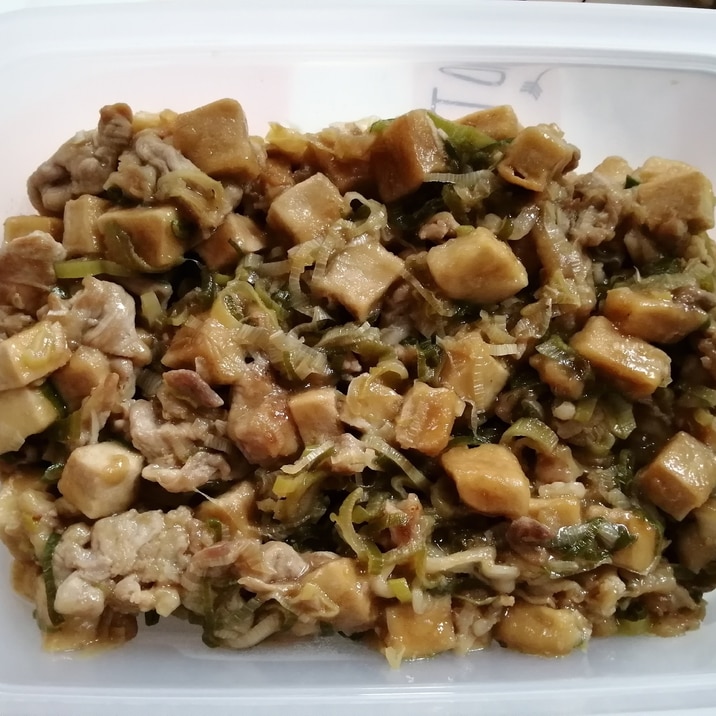 週末作り置き♪高野豆腐と豚こまの中華風炒め煮